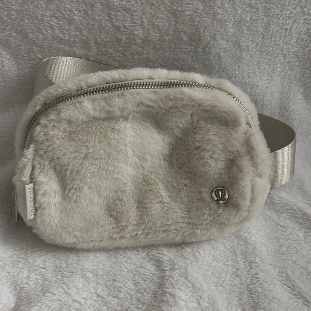 lululemon athletica Cream Crossbody Bag with Plush Texture